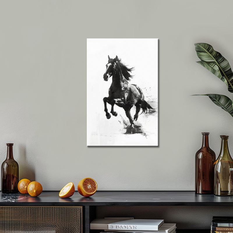 Pferd Schwarz-Weiß-Kunst