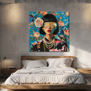 Vintage vrouw schilderij