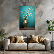 Vaas met witte bloemen
