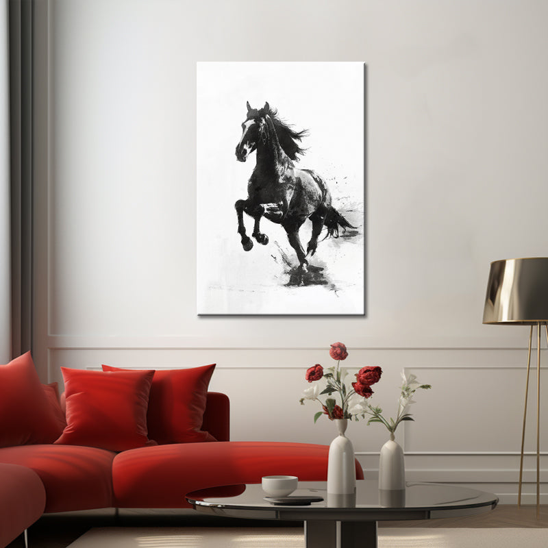 Pferd Schwarz-Weiß-Kunst