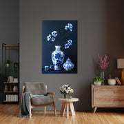 Blauwe Vase Gemälde