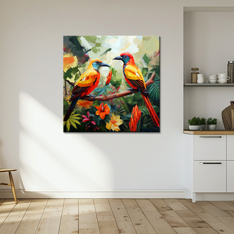 Vrouw in rode jurk II