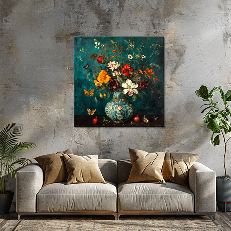 Vintage Vaas met bloemen II