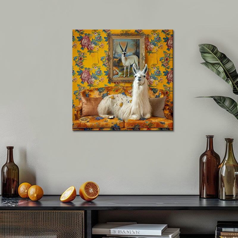 Lama in Vintage art
