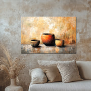 Drie decoratieve potten