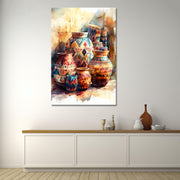 Aquarel schilderij Pueblo potten