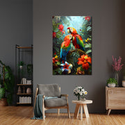 Schilderij twee papegaaien