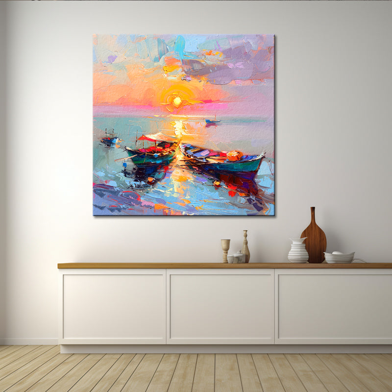 Schilderij zonsondergang