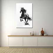 Pferd Schwarz-Weiß-Kunst