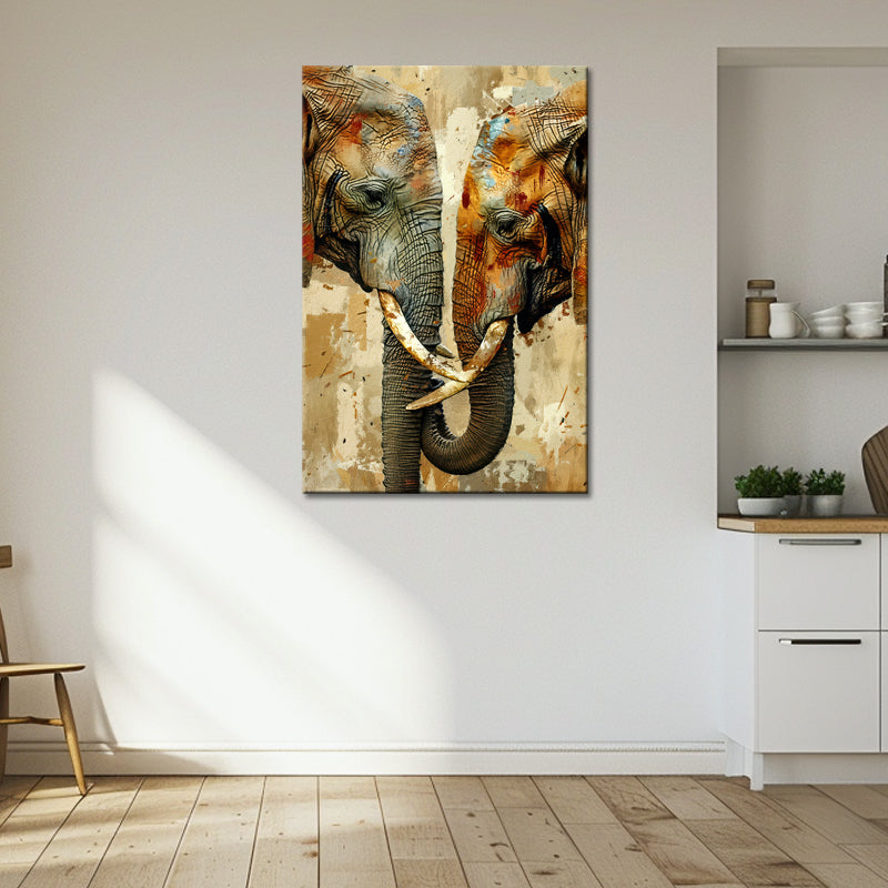 Olifanten Koppel schilderij