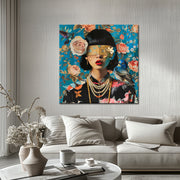 Vintage vrouw schilderij