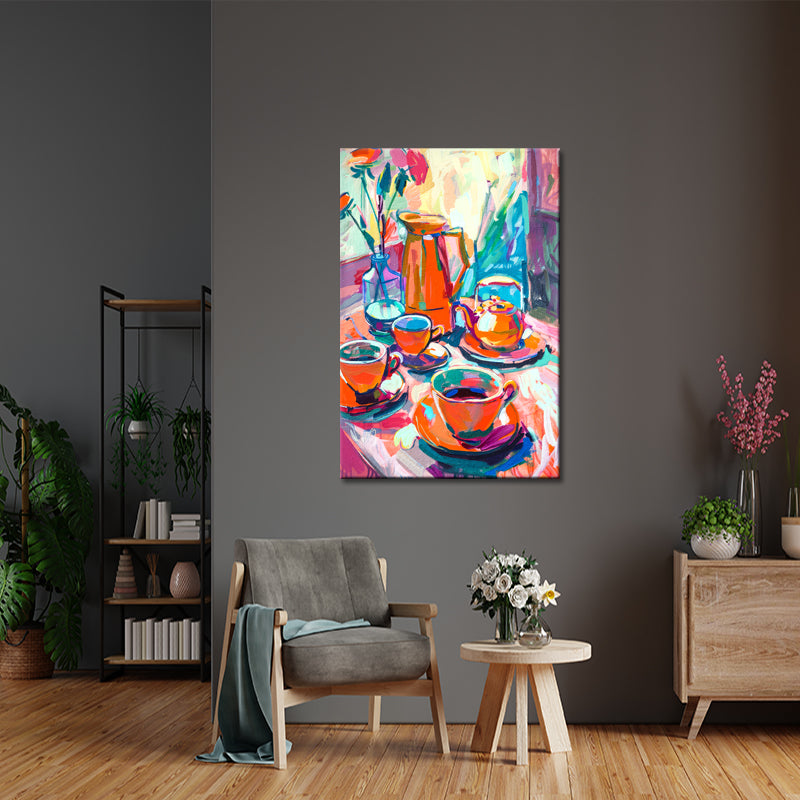 Kopje thee schilderij
