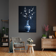 Blaue Kunstvase
