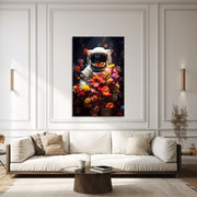 Astronaut in bloemen