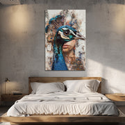 Pfau mit Weibchen