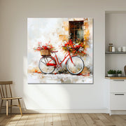 Fiets met bloemen II