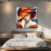 Frau mit orangem Hut IV