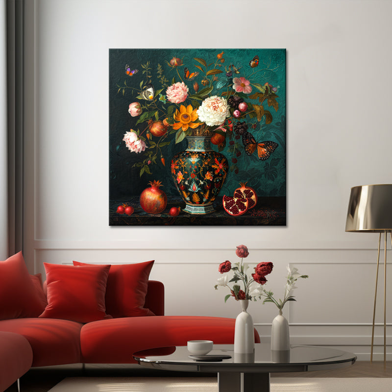 Vintage-Vase mit Blumen