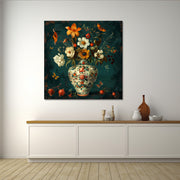 Groot vaas met bloemen