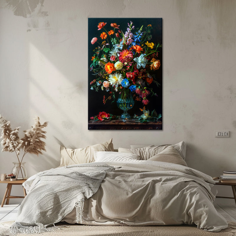 Vintage Vaas met bloemen III