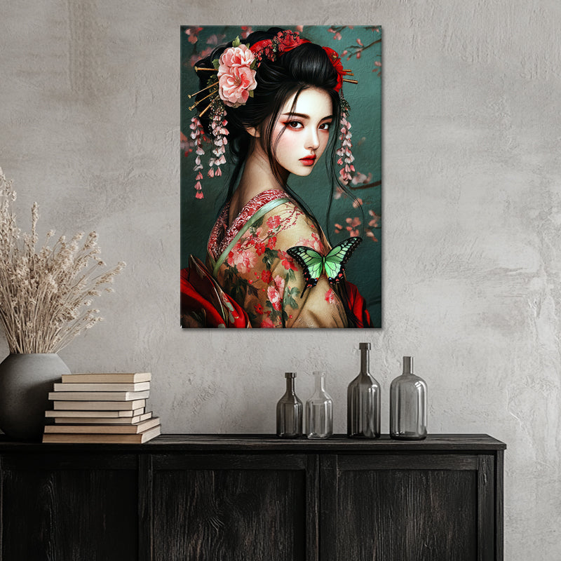 Geisha in traditionele kleding