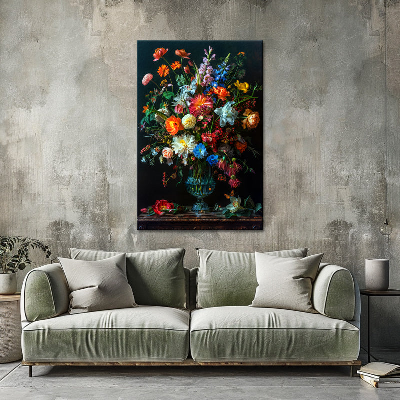 Vintage Vaas met bloemen III