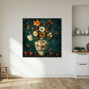 Groot vaas met bloemen