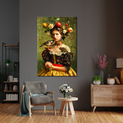 Frau mit Blumen Kunst
