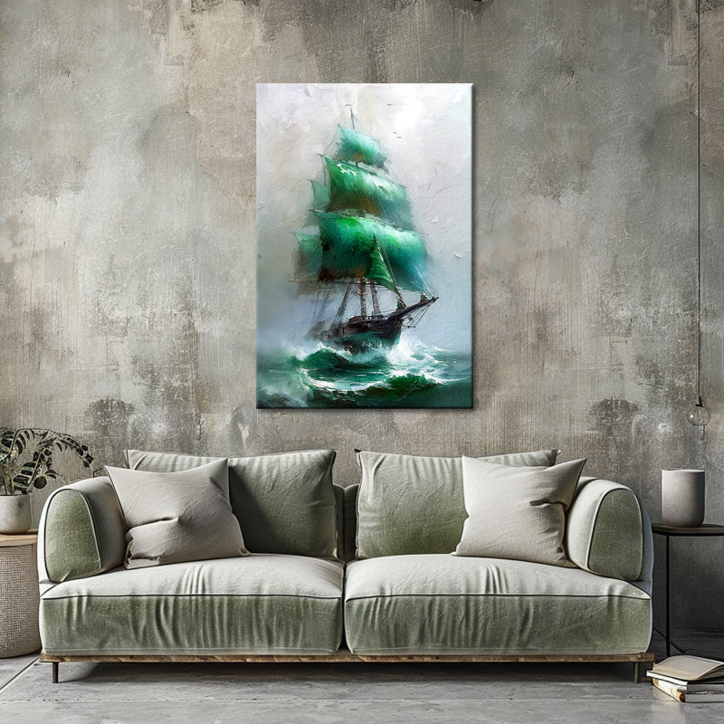 Oude schip schilderij