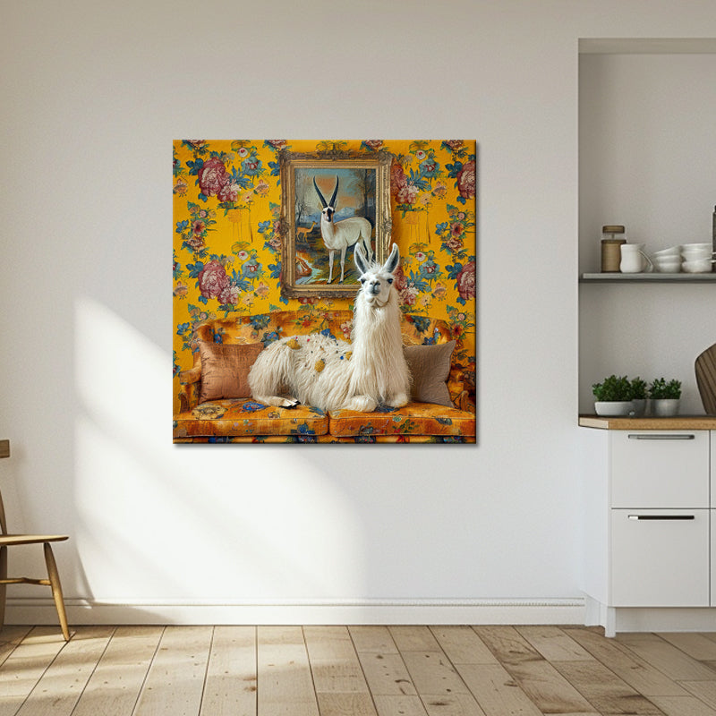 Lama in Vintage art