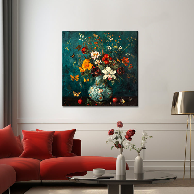 Vintage Vaas met bloemen II