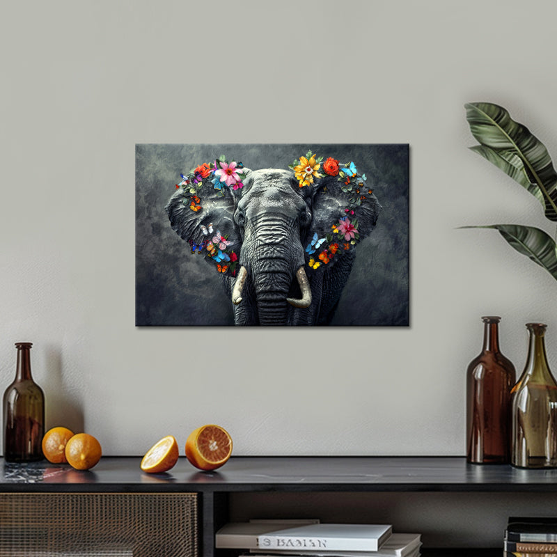 Olifant met bloemen