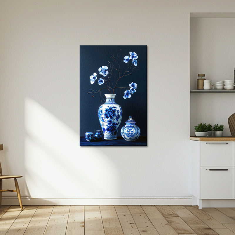 Blauwe Vase Gemälde