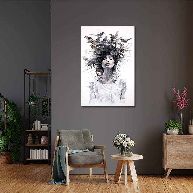 Vrouw Met Vogels Art