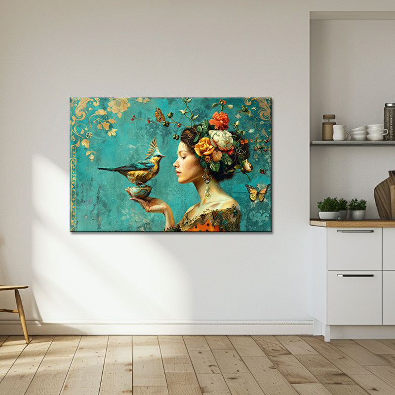 Frau mit Vogel VIII