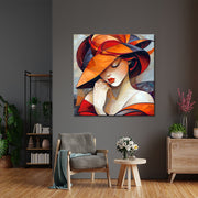 Frau mit orangem Hut IV