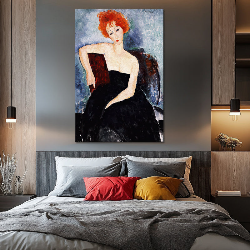 Junge Rothaarige im Abendkleid – Amedeo Modigliani