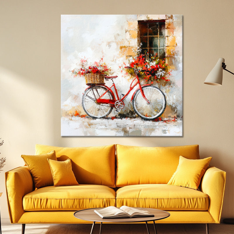 Fiets met bloemen II