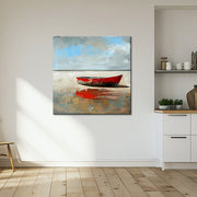 Zee en strand en boot