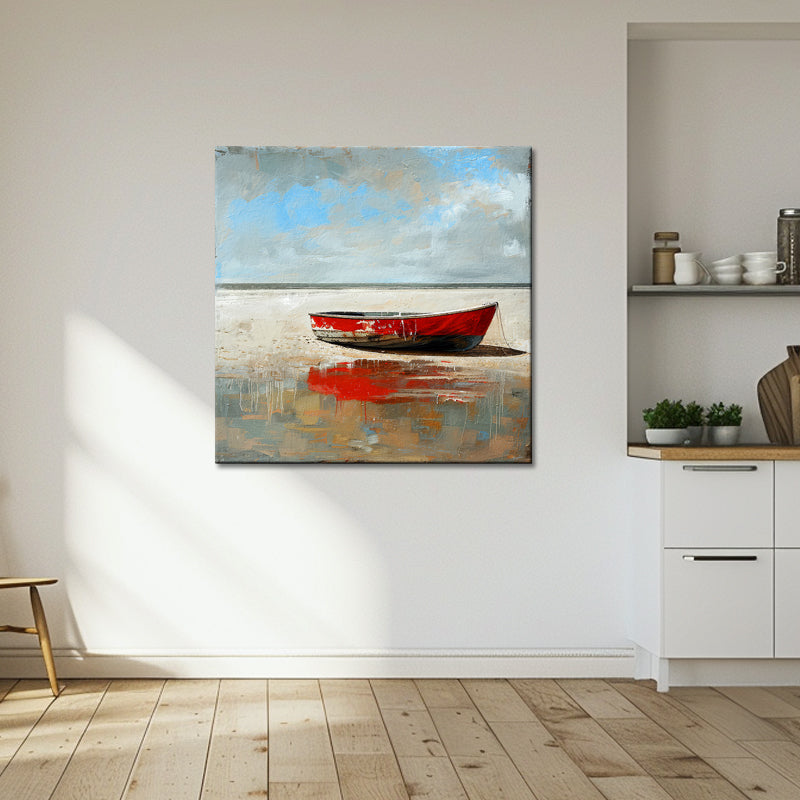 Zee en strand en boot