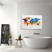 World map in color