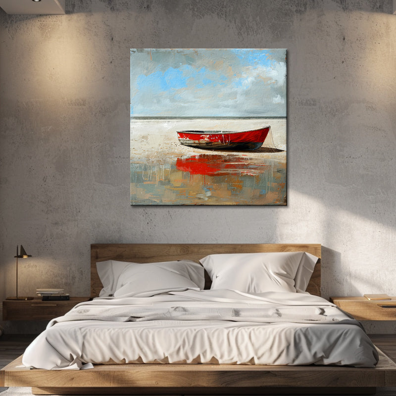 Zee en strand en boot