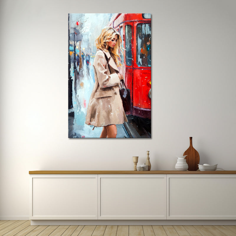 Frau in einem Mantel