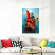 Abstract vliegende Flamingo