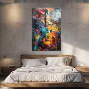 Gekleurde Gitaar schilderij