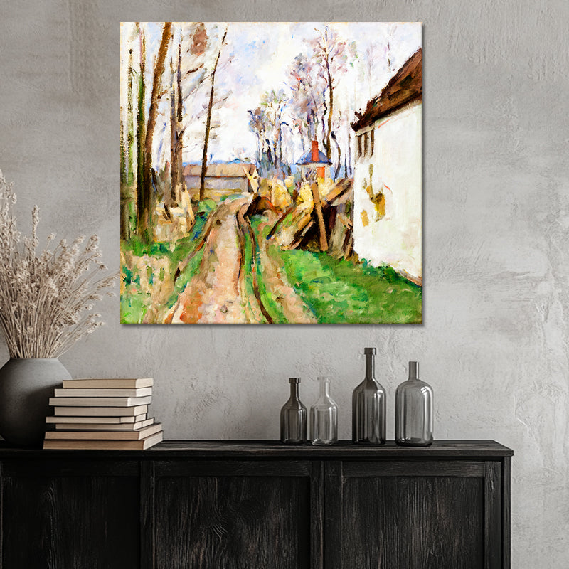 A Village Road nabij Auvers - Paul Cezanne