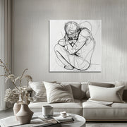 De Denker op canvas