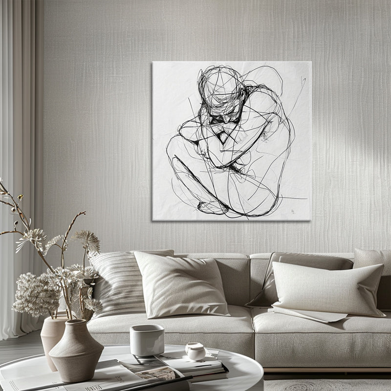 De Denker op canvas