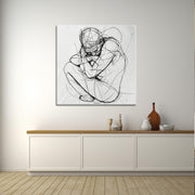 De Denker op canvas