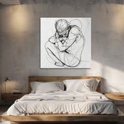 De Denker op canvas